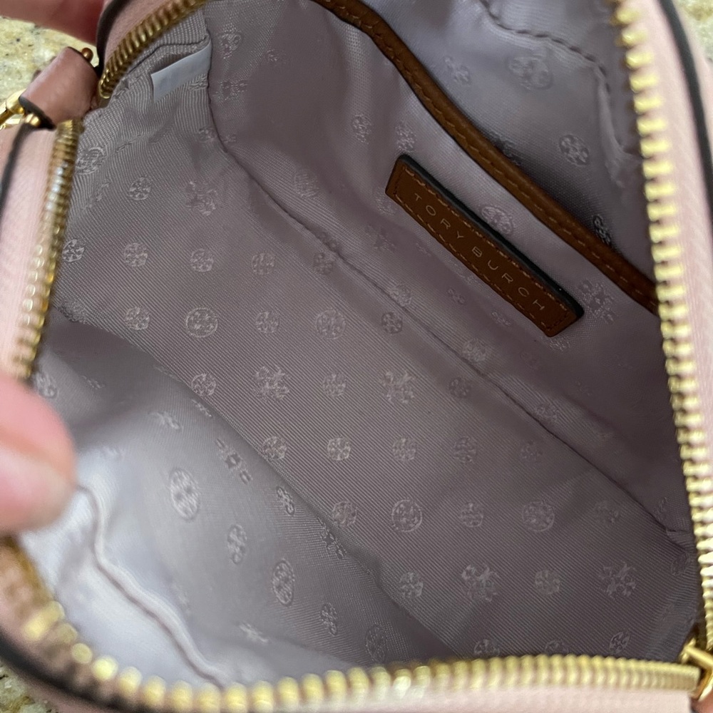 New ❤️ tory Burch leather camera bag crossbody brown - Picture 4 of 11